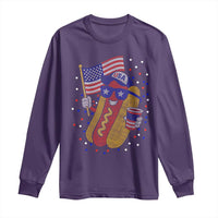International Dot Day Hotdog Long Sleeve Shirt Red White Blue Polka Dots