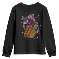 International Dot Day Hotdog Youth Sweatshirt Red White Blue Polka Dots