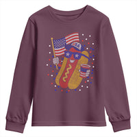 International Dot Day Hotdog Youth Sweatshirt Red White Blue Polka Dots
