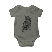 Polka Dot Black Cat Baby Onesie International Dot Day Gift