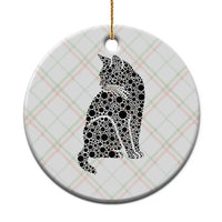 Polka Dot Black Cat Ceramic Ornament International Dot Day Gift