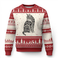Polka Dot Black Cat Ugly Christmas Sweater International Dot Day Gift