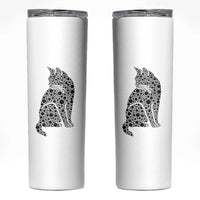 Polka Dot Black Cat Skinny Tumbler International Dot Day Gift