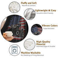 Patriotic Monster Truck Polka Dot Throw Blanket Dot Day Gift