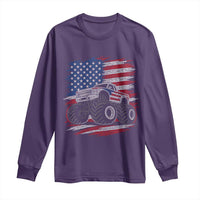 Patriotic Monster Truck Polka Dot Long Sleeve Shirt Dot Day Gift