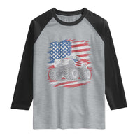 Patriotic Monster Truck Polka Dot Raglan Shirt Dot Day Gift