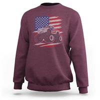 Patriotic Monster Truck Polka Dot Sweatshirt Dot Day Gift