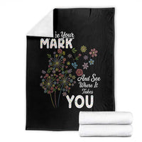 Happy Dot Day Throw Blanket Make Your Mark And See Where It Takes You