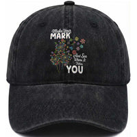 Happy Dot Day Washed Cotton Baseball Cap Make Your Mark And See Where It Takes You