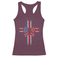 Dot Day Christian Racerback Tank Top Patriotic Polka Dot Cross