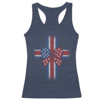 Dot Day Christian Racerback Tank Top Patriotic Polka Dot Cross