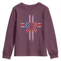 Dot Day Christian Youth Sweatshirt Patriotic Polka Dot Cross