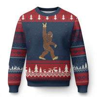 Funny Polka Dot Bigfoot Rock On Ugly Christmas Sweater Dot Day Gift