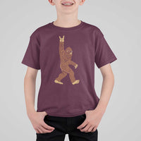 Funny Polka Dot Bigfoot Rock On T Shirt For Kid Dot Day Gift