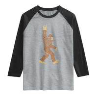 Funny Polka Dot Bigfoot Rock On Raglan Shirt Dot Day Gift