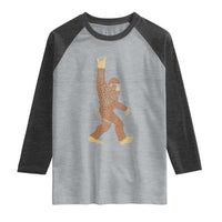 Funny Polka Dot Bigfoot Rock On Raglan Shirt Dot Day Gift