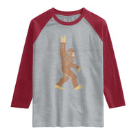 Funny Polka Dot Bigfoot Rock On Raglan Shirt Dot Day Gift