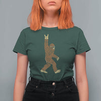 Funny Polka Dot Bigfoot Rock On T Shirt For Women Dot Day Gift