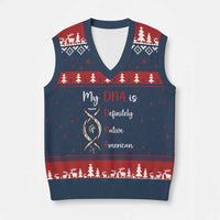 My DNA Is Definitely Native American V-Neck Knit Sweater Vest Indigenous Pride