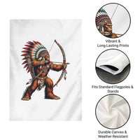 Native American Bigfoot Chief Garden Flag Forest Warrior Pride Graphic