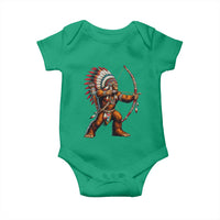 Native American Bigfoot Chief Baby Onesie Forest Warrior Pride Graphic