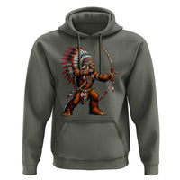 Native American Bigfoot Chief Hoodie Forest Warrior Pride Graphic
