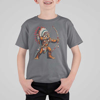Native American Bigfoot Chief T Shirt For Kid Forest Warrior Pride Graphic