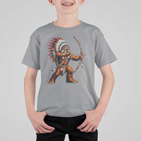 Native American Bigfoot Chief T Shirt For Kid Forest Warrior Pride Graphic