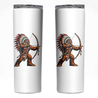 Native American Bigfoot Chief Skinny Tumbler Forest Warrior Pride Graphic