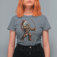 Native American Bigfoot Chief T Shirt For Women Forest Warrior Pride Graphic