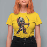 Native American Bigfoot Chief T Shirt For Women Forest Warrior Pride Graphic