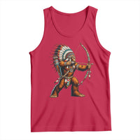 Native American Bigfoot Chief Tank Top Forest Warrior Pride Graphic