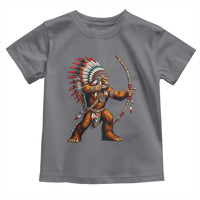 Native American Bigfoot Chief Toddler T Shirt Forest Warrior Pride Graphic