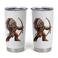 Native American Bigfoot Chief Tumbler Cup Forest Warrior Pride Graphic