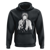 Bigfoot Native American Chief Hoodie Hunting Spear Warrior Graphic