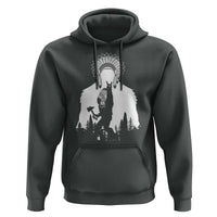 Bigfoot Native American Chief Hoodie Hunting Spear Warrior Graphic