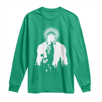 Bigfoot Native American Chief Long Sleeve Shirt Hunting Spear Warrior Graphic
