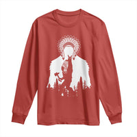 Bigfoot Native American Chief Long Sleeve Shirt Hunting Spear Warrior Graphic