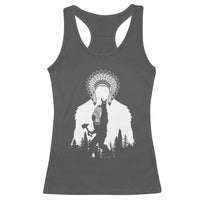 Bigfoot Native American Chief Racerback Tank Top Hunting Spear Warrior Graphic