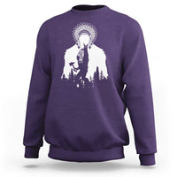 Bigfoot Native American Chief Sweatshirt Hunting Spear Warrior Graphic