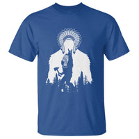 Bigfoot Native American Chief T Shirt Hunting Spear Warrior Graphic