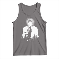 Bigfoot Native American Chief Tank Top Hunting Spear Warrior Graphic