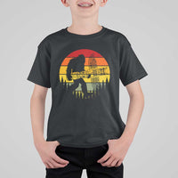 Vintage Pacific Northwest Bigfoot With Totem Pole T Shirt For Kid