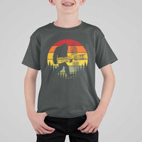 Vintage Pacific Northwest Bigfoot With Totem Pole T Shirt For Kid