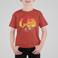 Vintage Pacific Northwest Bigfoot With Totem Pole T Shirt For Kid