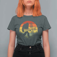 Vintage Pacific Northwest Bigfoot With Totem Pole T Shirt For Women