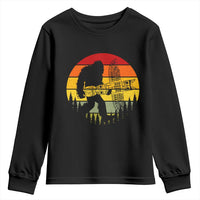 Vintage Pacific Northwest Bigfoot With Totem Pole Youth Sweatshirt