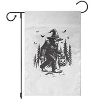 Funny Halloween Gift Garden Flag Bigfoot Witch Costume - Wonder Print Shop