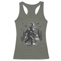 Funny Halloween Gift Racerback Tank Top Bigfoot Witch Costume - Wonder Print Shop