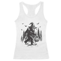 Funny Halloween Gift Racerback Tank Top Bigfoot Witch Costume - Wonder Print Shop
